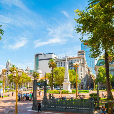 plaza-de-mayo-buenos-aires View of plaza de mayo in buenos aires in a sunny day