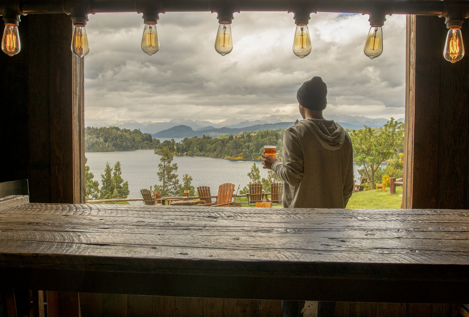 Enjoying the view of Bariloche in Argentina