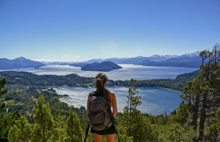 Trekking around Bariloche lakes in Argentina