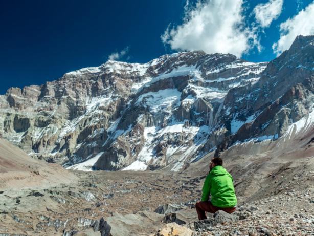 Sitting at the base of Mt. Aconcagua