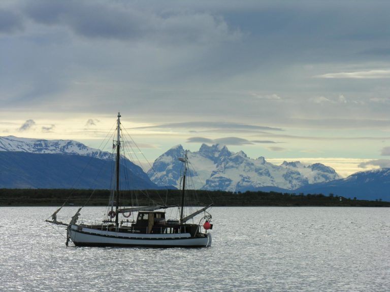 punta-arenas-landscape Boat on the water in Punta Arenas