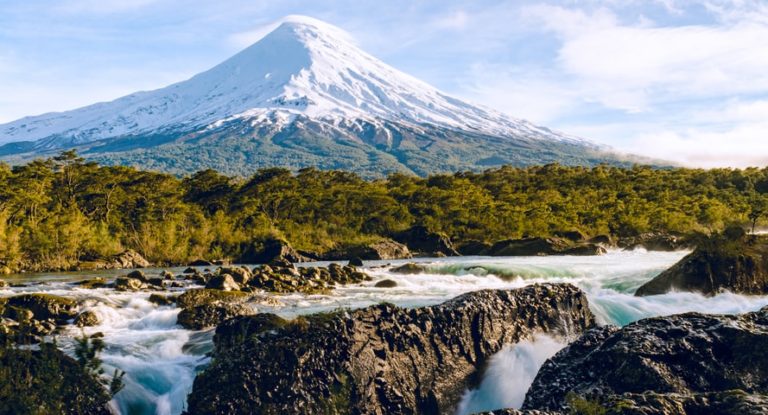 lakes-puerto-varas-3 View of the Osorno Volcano in Chile, Patagonia.