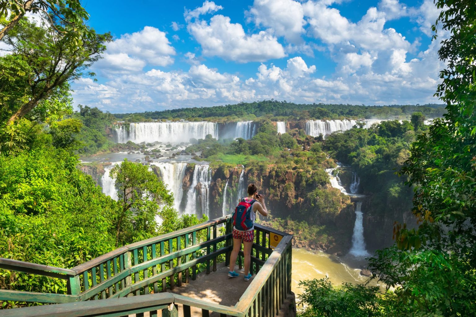 Outstanding Panoramic View of Iguazu Falls in Misiones Argentina