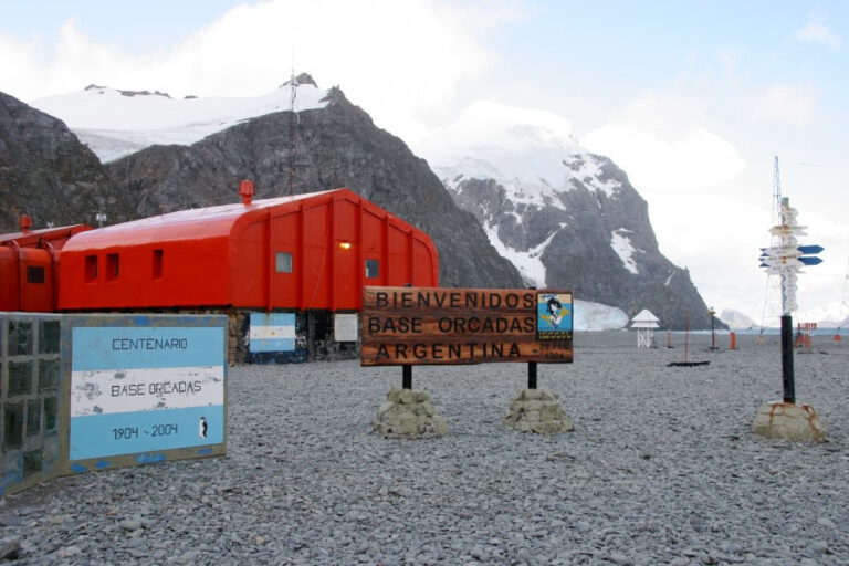 View of Base Orcadas in Antarctica