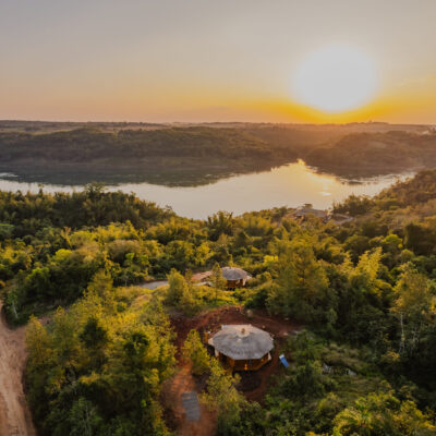 Sky view from prisitine camps in iguazu